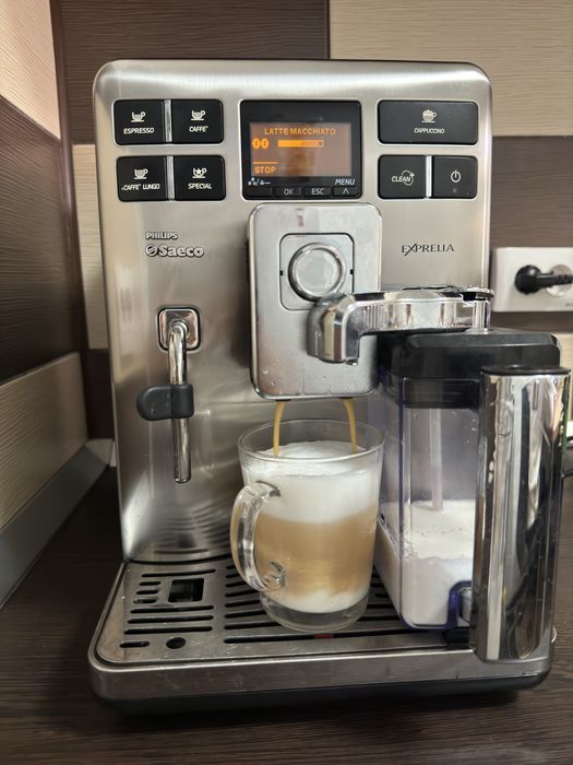 Saeco Philips Exprelia espressor cafea latte macchiato cappuccino inox