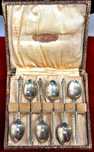 set de 6 lingurite argintate vintage Anglia
