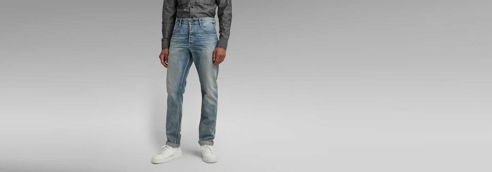 G-Star Raw, Blugi Triple A Straight Selvedge, Albastru, W32/L32