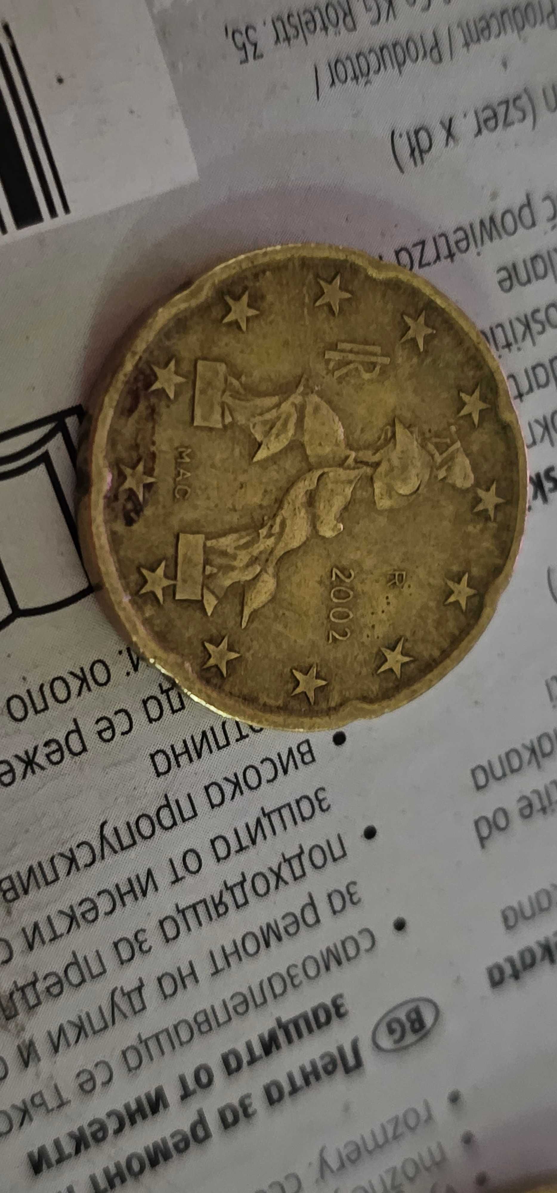 monede de colectie 20 Euro Cent, Italy 2002,