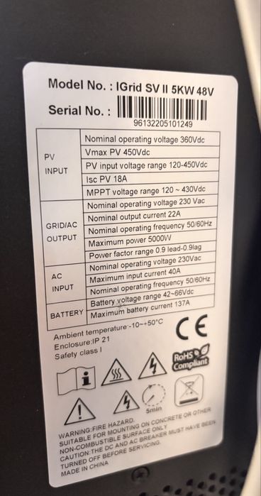 Invertor EaSun SV II 5KW