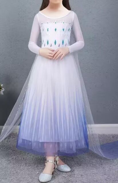 Рокля на ЕЛЗА от FROZEN с два подаръка: светещ ластик и корона