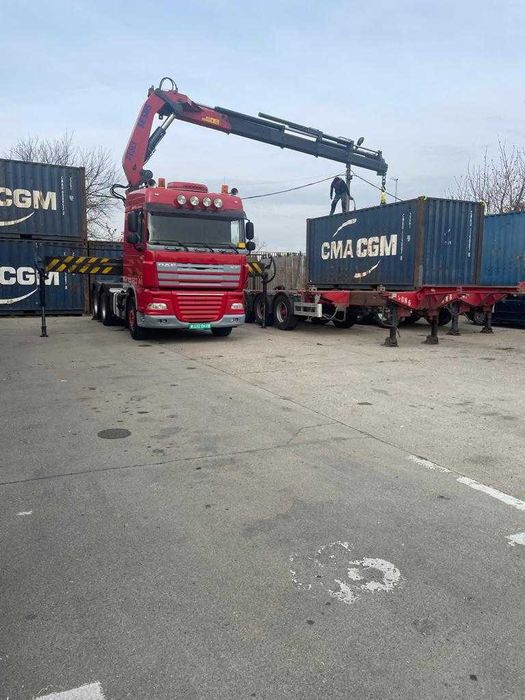 Inchiriez camion cu macara / automacara / platforma containere