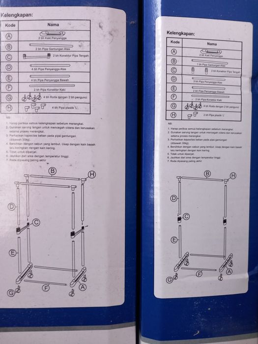 Suport simplu/dublu pentru umerase. 30 kg.  Nou!