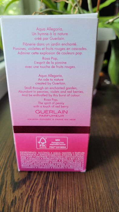 Guerlain Aqua Allegoria Rosa Pop discontinuat 100 ml initiali