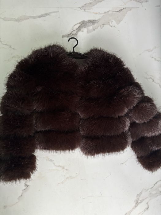 Дамско палто с изкуствен косъм