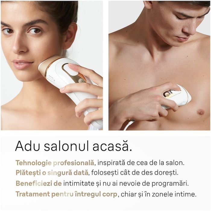 Epilator IPL Braun Silk-expert PRO 5 PL5382
Senzor automat & continuu