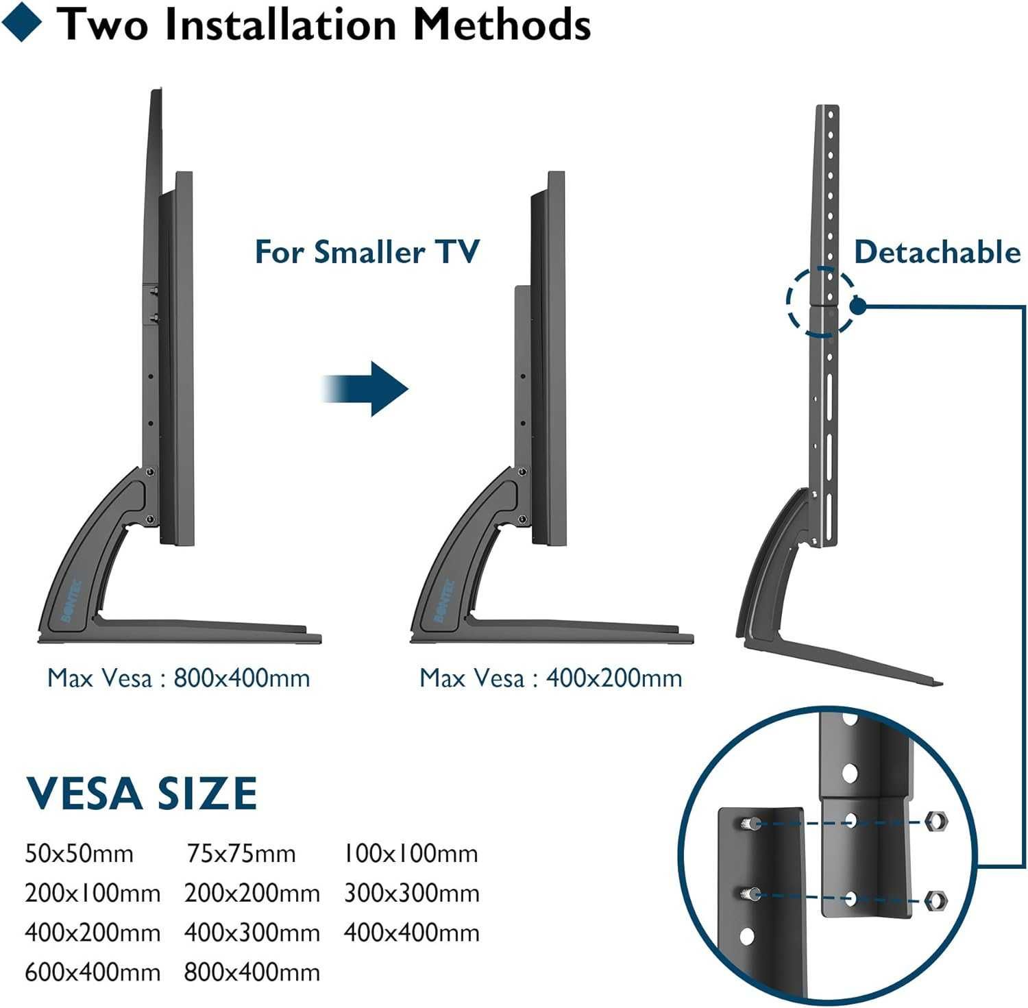 Suport TV Monitor 22-65 inch pana 50 kg Max.VESA 800x400mm