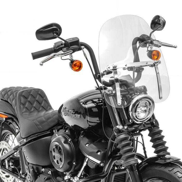 Parbriz/deflector moto universal chopper/cruiser/bobber varianta M