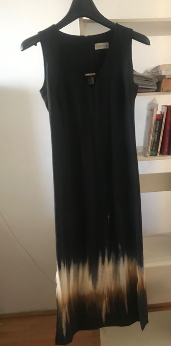 Compleu rochie blazer negru cu bej