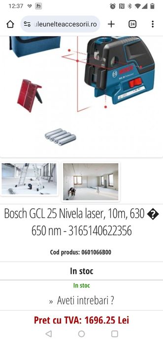 Nivela laser Bosch GCL 25 – stare impecabilă,