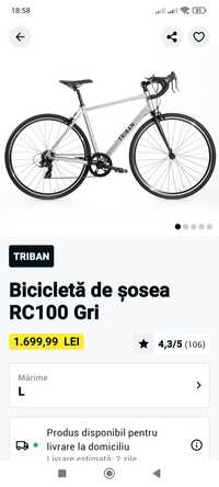 Bicicleta Triban 100 roti 28