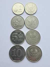 монеты Кыргызстан, Узбекистан, Украина, сум \ сом, сом, гривны,копейки
