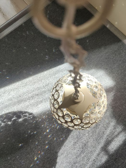 Lustra de living sau dormitor din metal cu sticla stil cristal