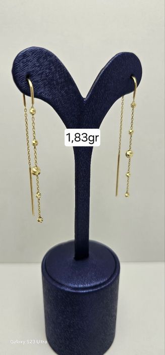 Cercei aur 14k ,Model superb