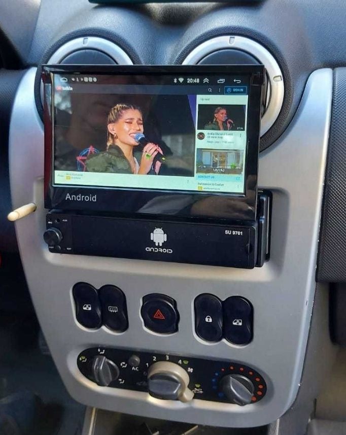 Navigatie Android 7'' auto player media retractabil manual