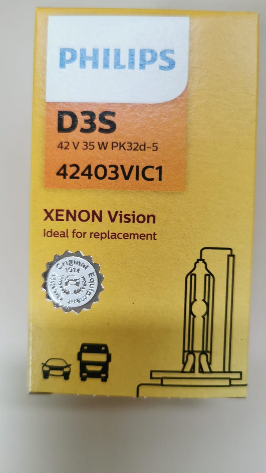 Bec Xenon Philips D3S Philips Vision ORIGINAL