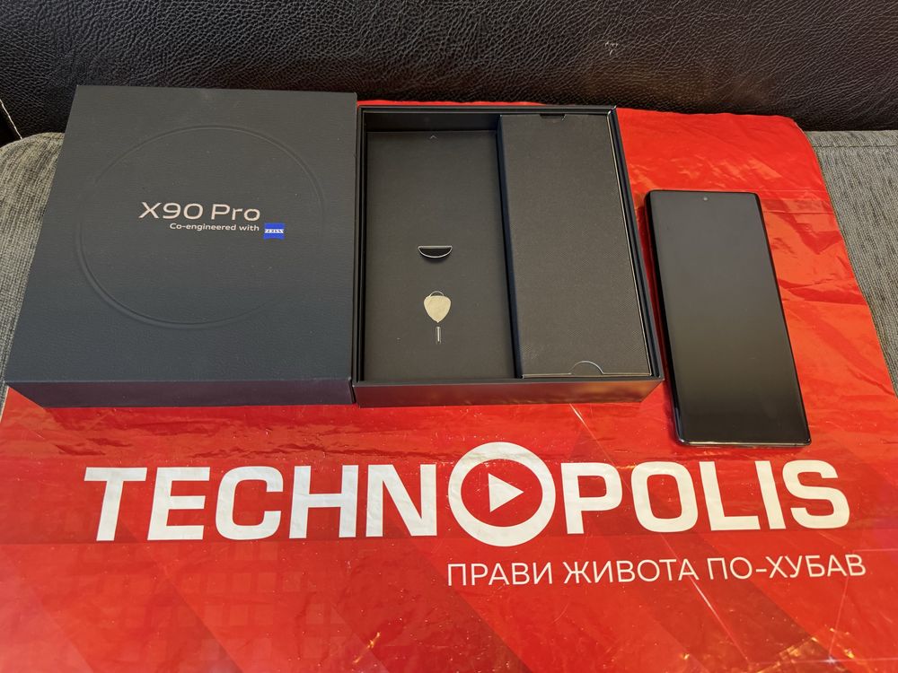 КАТО НОВ 256GB Vivo X90 Pro Гаранция Technopolis 2025 Black
