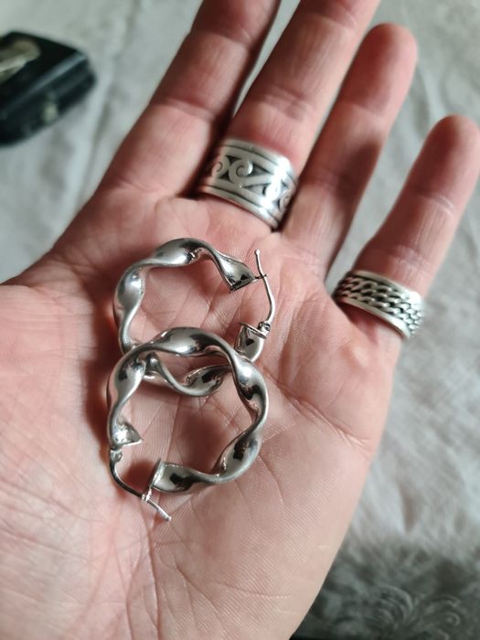 N cercei dama noi masivi argint 925,model deosebit