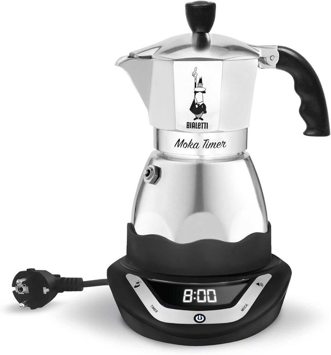 Bialetti Електрическа Италианска Кафемашина, Неръждаема Стомана,6 чаши
