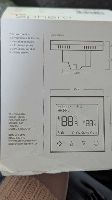 Termostate programator încălzire pardoseala electric noi ThermoSphere