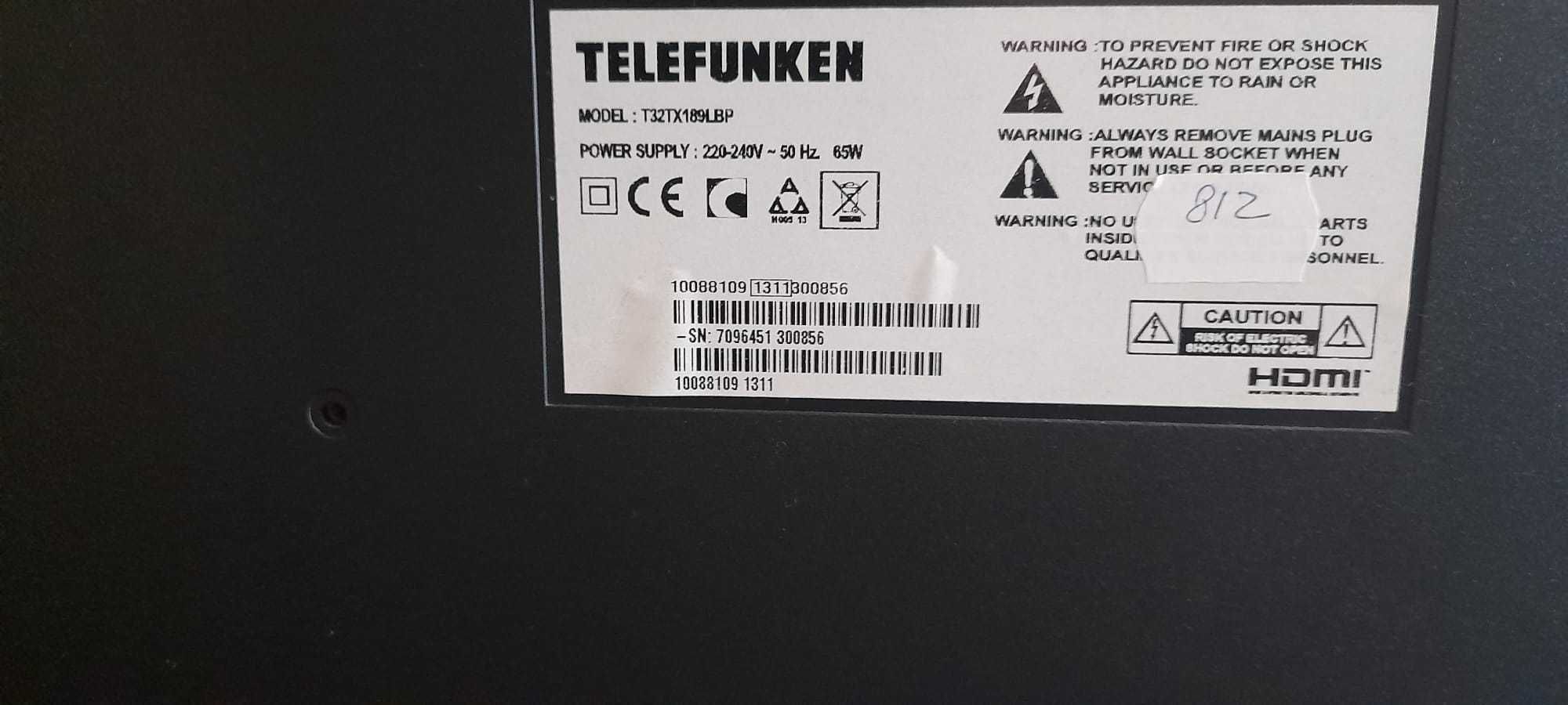 TV led Telefunken HD, diag. 82 cm