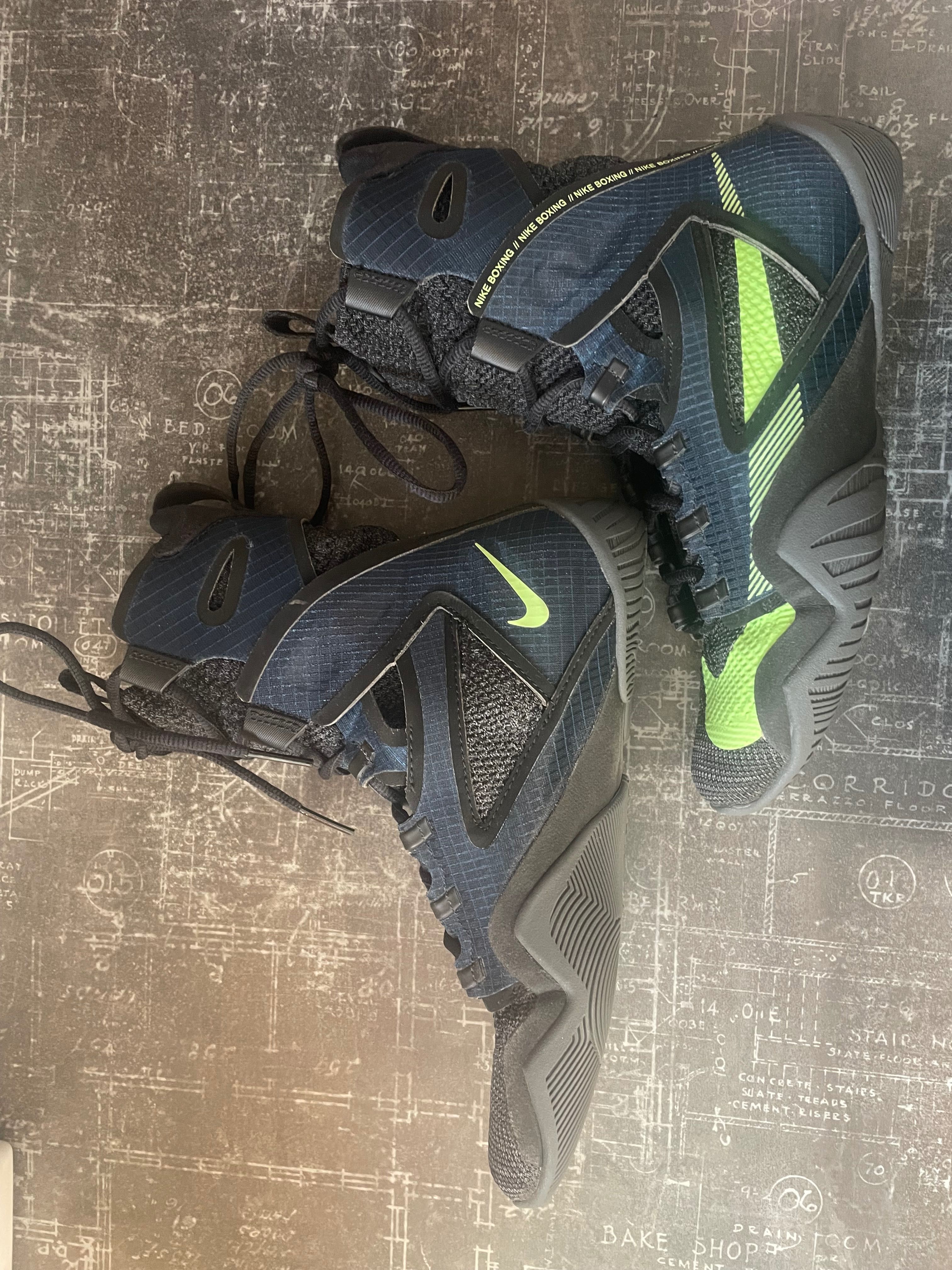 Боксови обувки Nike Hyperko 2 черно/металическо хладно сиво/синьо