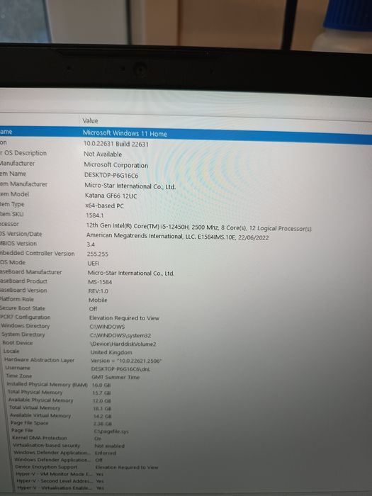 Laptop MSI laptop.