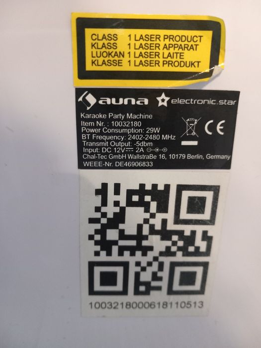 Vand Boxa Karaoke Auna Rockstar Led