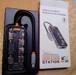 Docking HUB 8.1-3xUSB 3.2-HDMi 4k 60 fps-RJ45 LAN-SD-TF-TYPE C PD 100W
