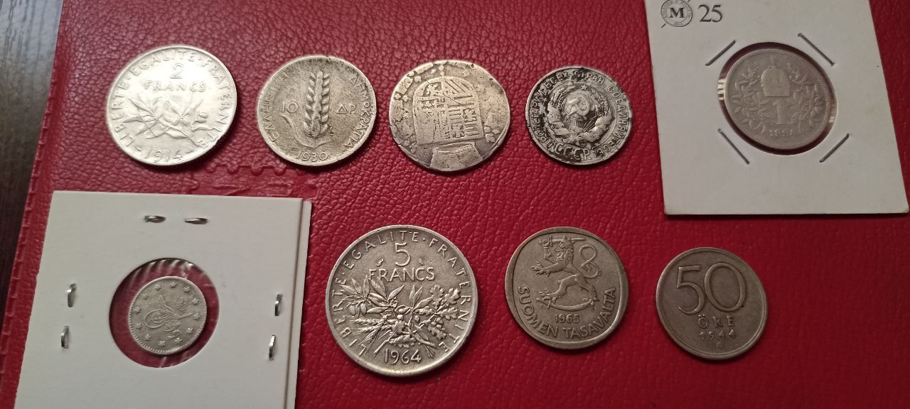 Серебрение монеты.