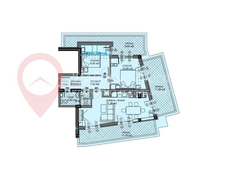 Продава се Тристаен апартамент в София, Овча купел 1 - 134 кв.м за 1448 €/кв.м - Снимка #1