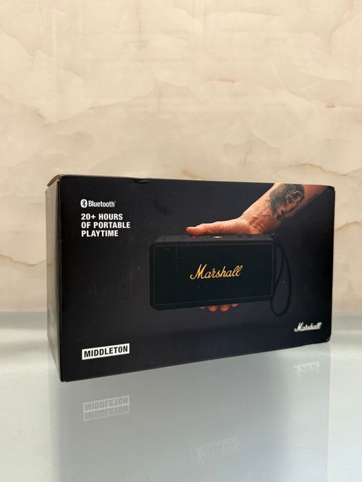 Boxa portabila MARSHALL Middleton, Bluetooth, IP67, Black & Brass NOU