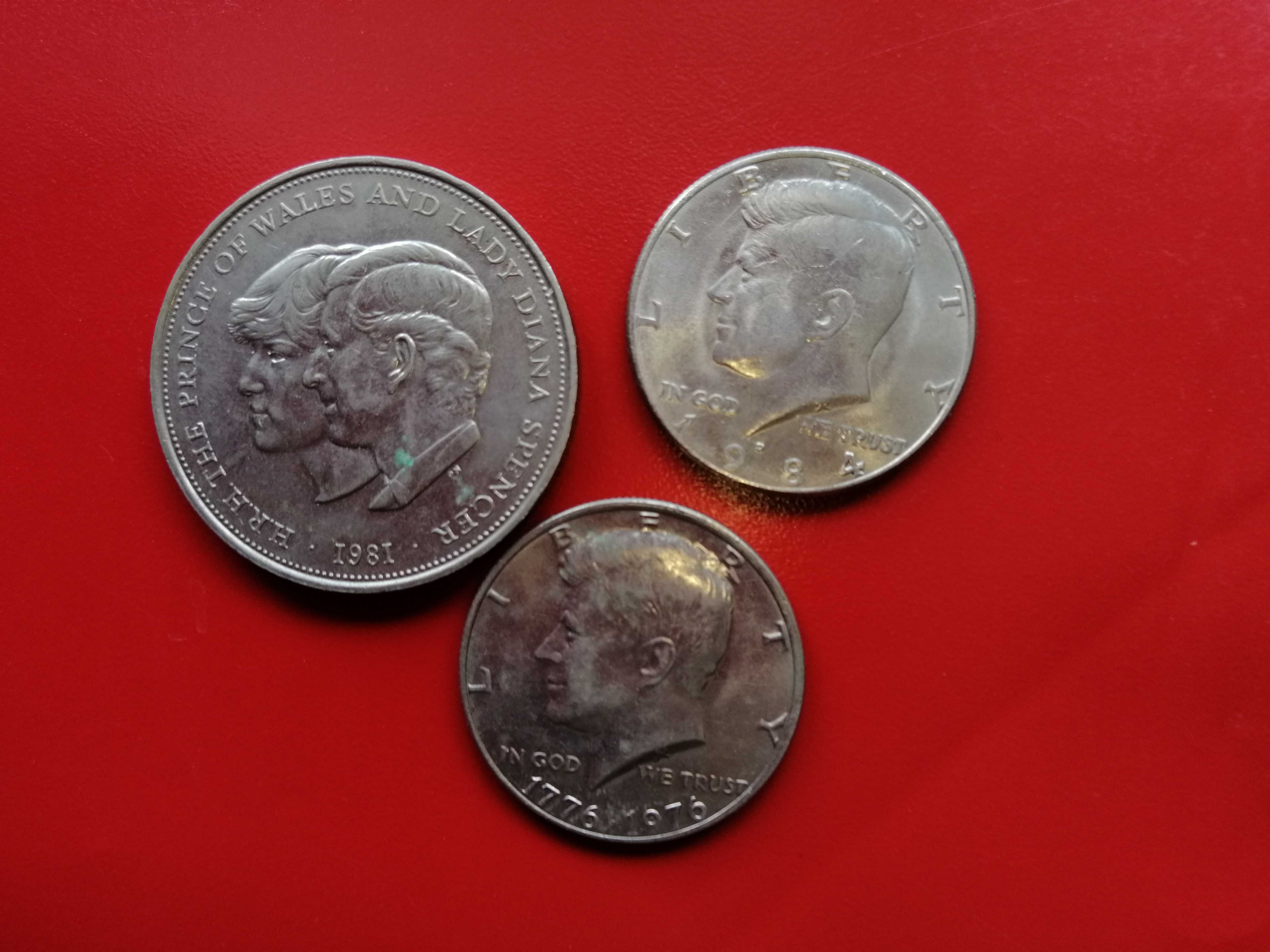 vand 2monede Kennedy, o moneda Charles și Diana