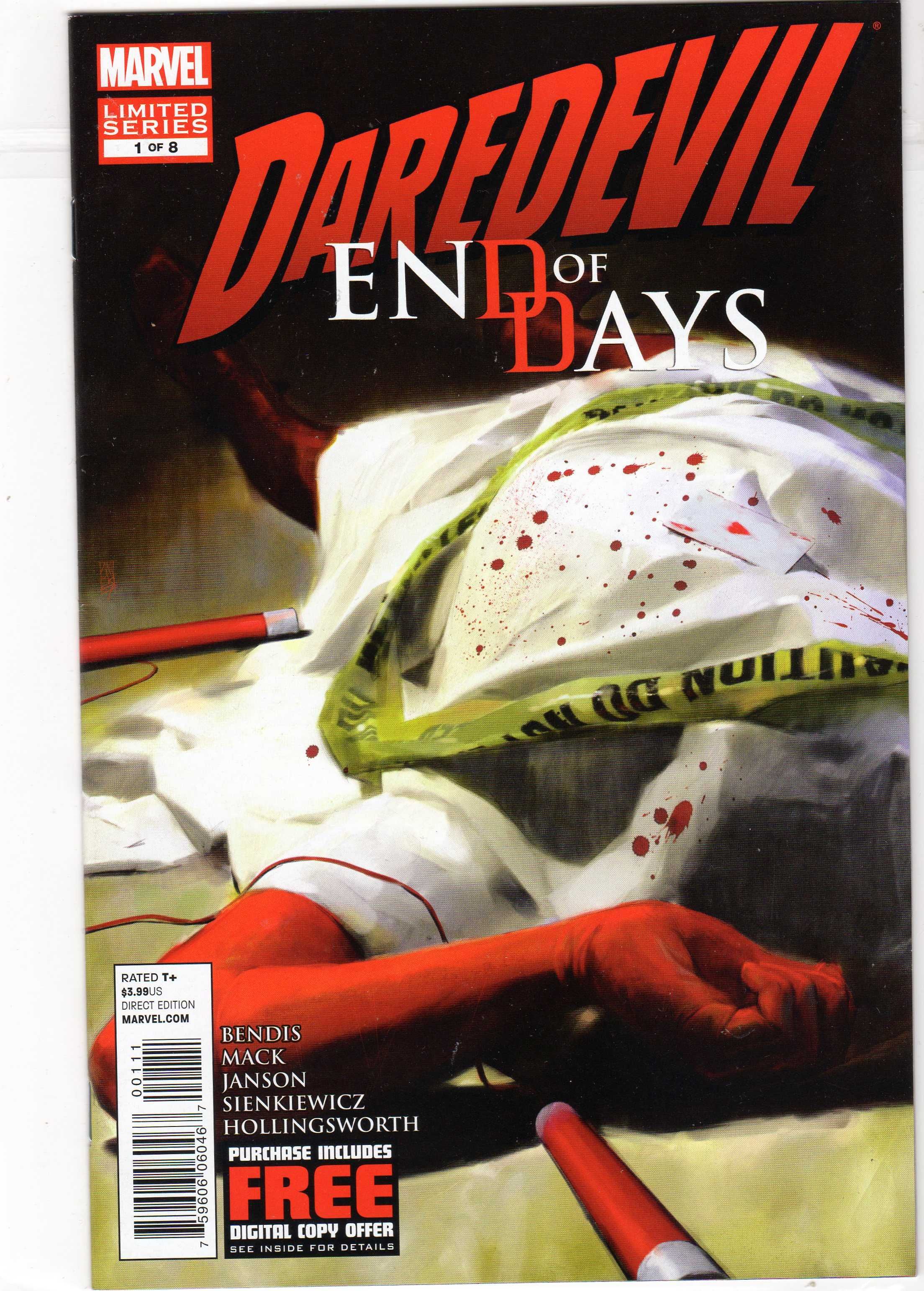 Daredevil #1 End of Days Marvel 2012 benzi desenate