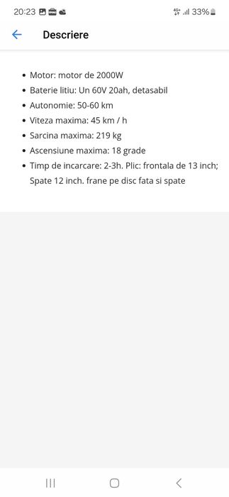 Scutere electric ceapar harli