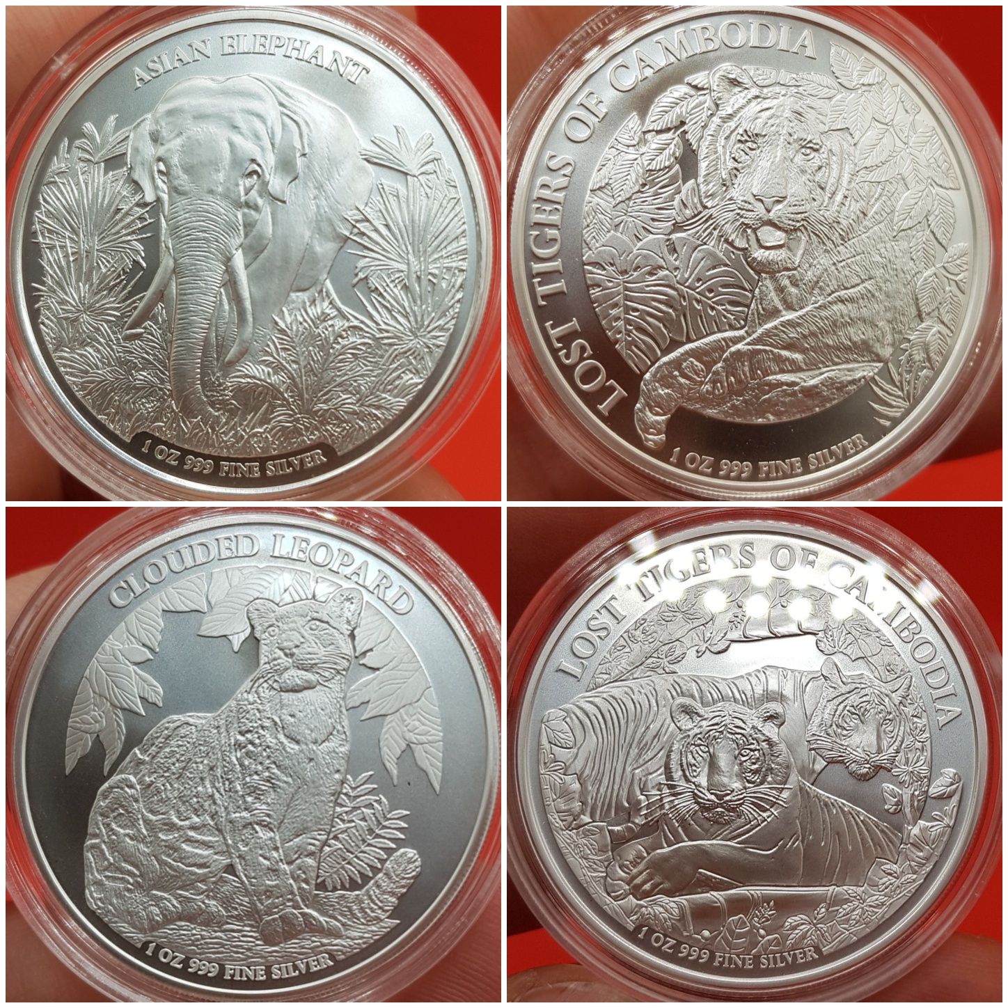 Laos Croatia Cambogia monede lingou argint 999