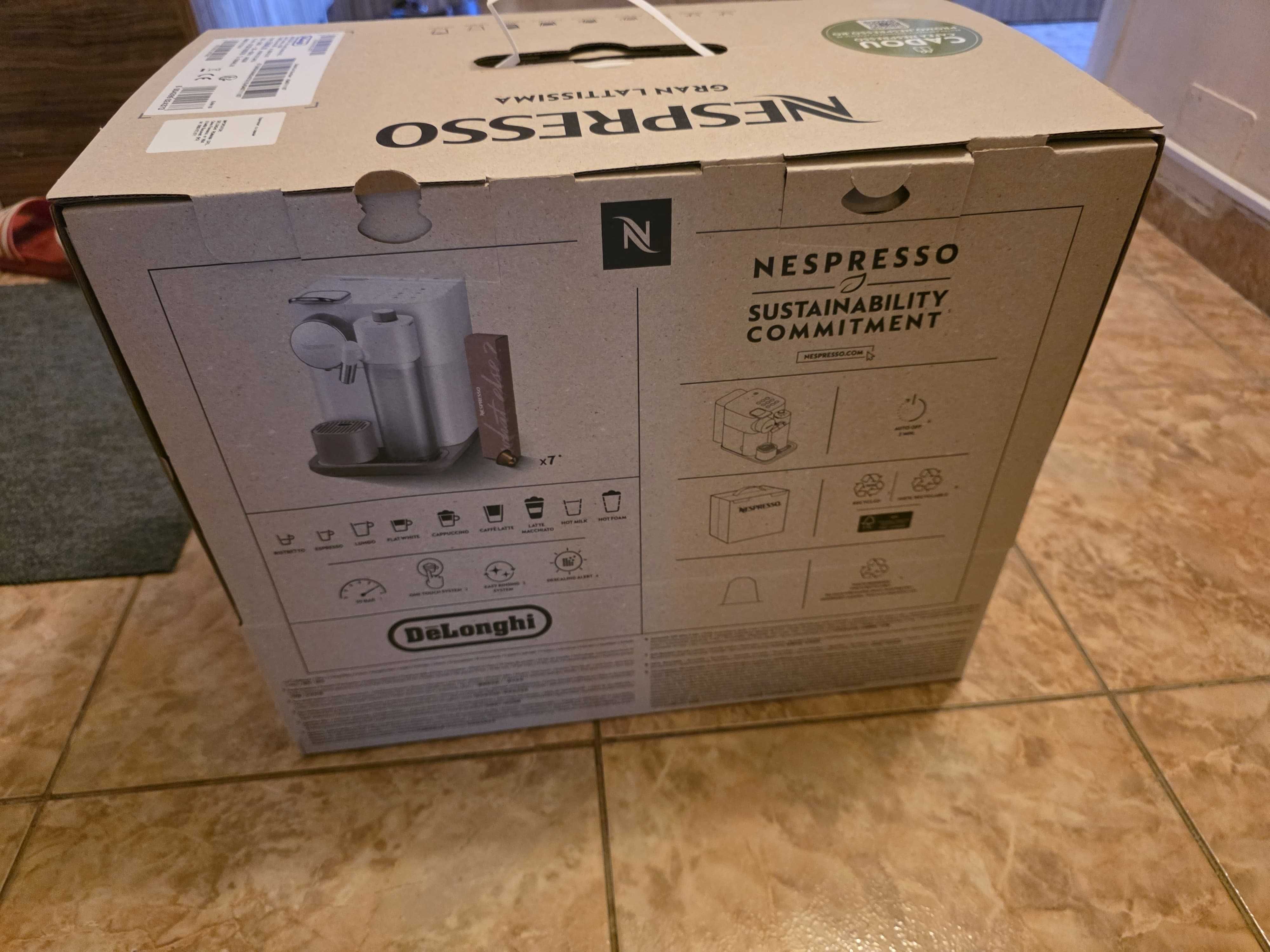 Espressor Nespresso by De'Longhi Gran Lattissima EN640.W, 1450W