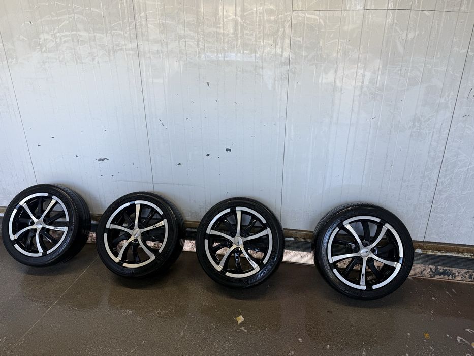 Продавам алуминиеви  Джанти 17 5х100 ки с летни гуми доста запазени