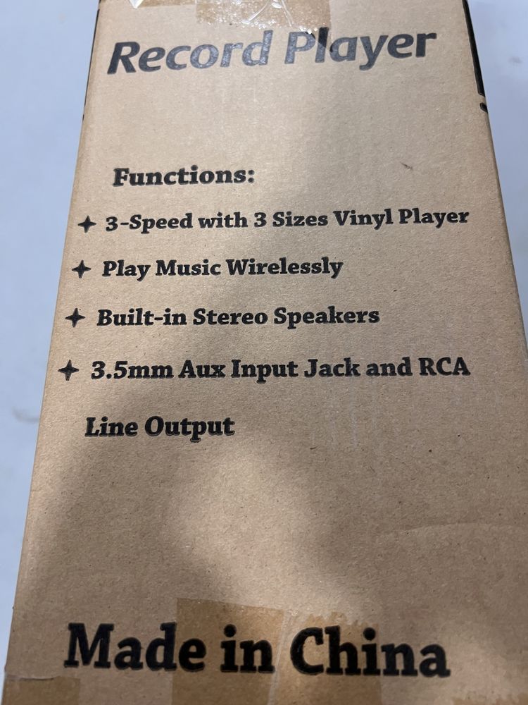 Vinyl Player Retrolife 3 viteze Bluetooth Aux RCA Nou