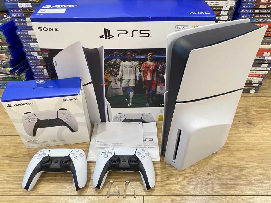 Свежая PlayStation 5 Slim Матовая 1Tb SSD Около 50 Игр Fifa 25 Ufc иДр