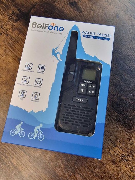 BelFone OG200 уоки-токи, обхват 8 км, 20 канала, IP54, 1 брой