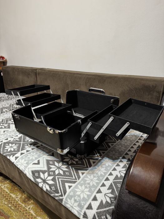 Geanta profesionala pentru cosmetice si manichiura -  LUXORISE Black