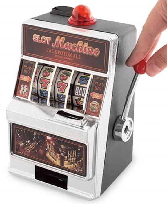 Pusculita Slot Machine, LED, 19x12 cm, JackPOT muzical, ABS