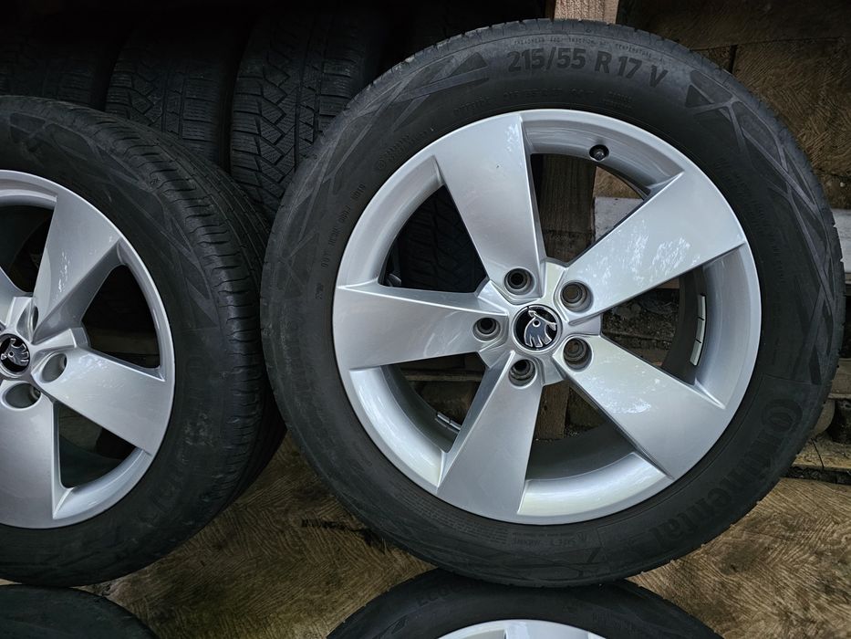 Jante aliaj 17" Skoda Karoq/Volkswagen/Seat cu anvelope vara 215/55/17