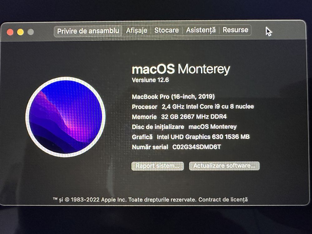 Macbook I9 16 inch 4tb ssd