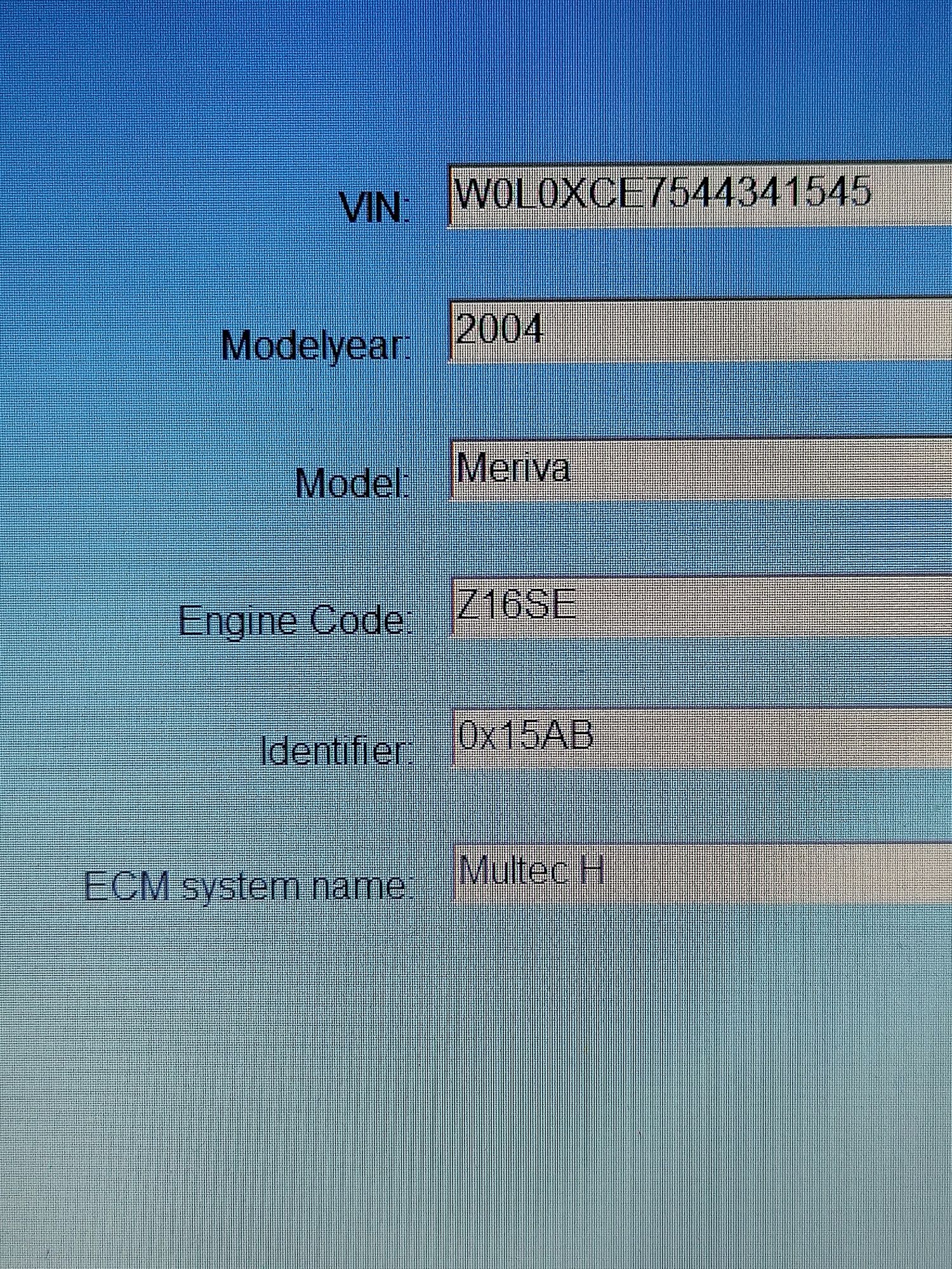 chit pornire / ecu /calculator motor Opel Meriva Combo z16xe z16se