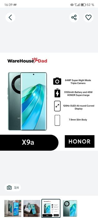Honor x9a 8+8 256 ideal