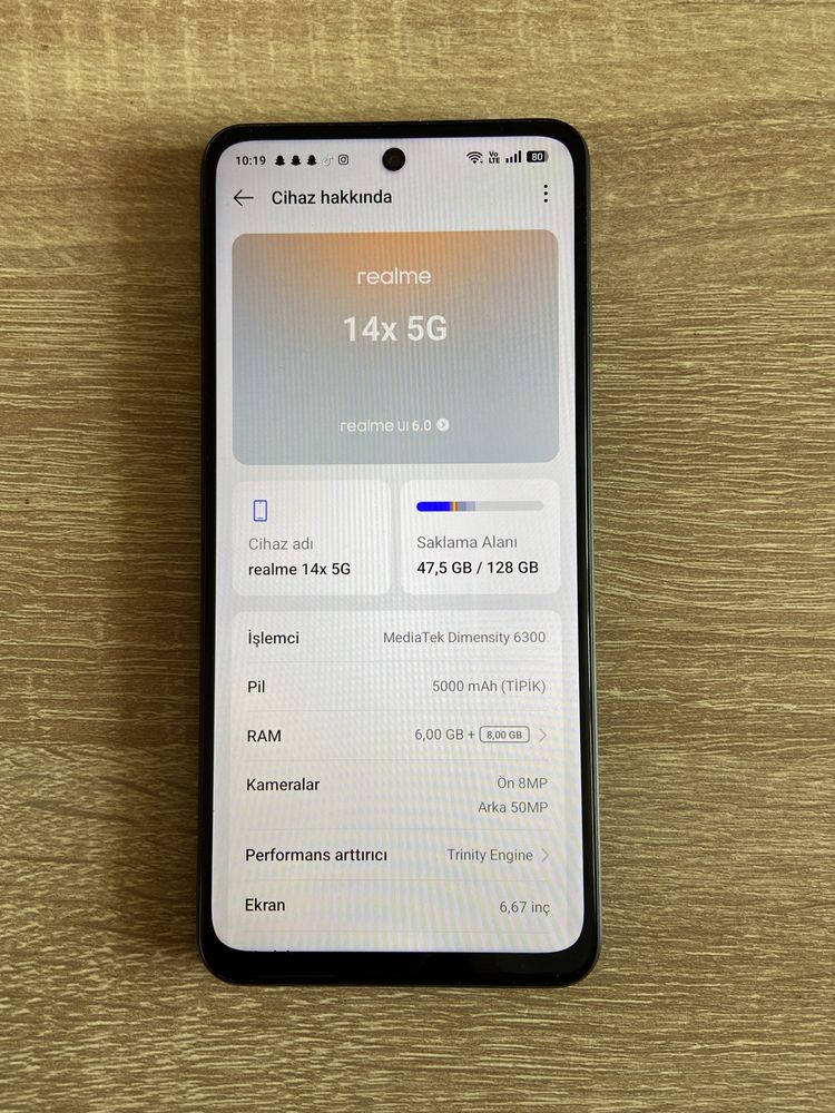 Realme 14 X 5G /128/ GB. Перфектно работещ.