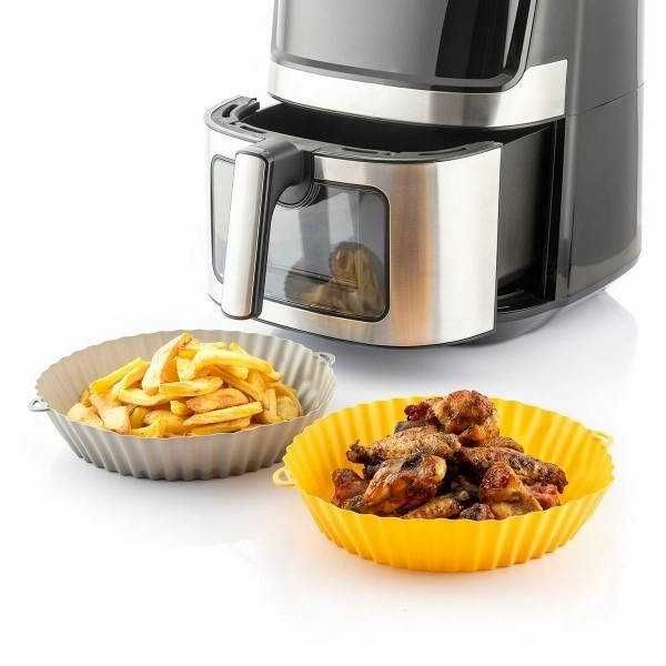 Set 2 Forme de copt din silicon pentru Airfryer sau Cuptor, cu pensula